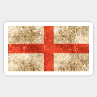 Vintage Aged and Scratched English Flag Sticker